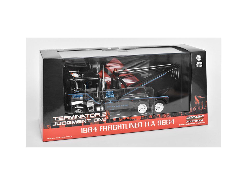 1984 Freightliner FLA 9664 Camión de remolque, plata - Greenlight 86632-1/43 escala Diecast réplica