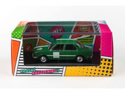 354751 skoda 105l 1977 narozeninova uzovka 1977 zelena ostra 1 43 abrex