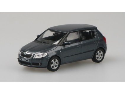 367750 skoda fabia 2 seda anthracite metal 1 43 abrex specialni edice s nalepkami