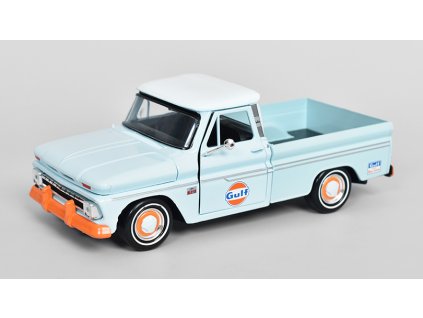 370783 chevrolet c10 fleetside pick up 1966 gulf 1 24 motormax