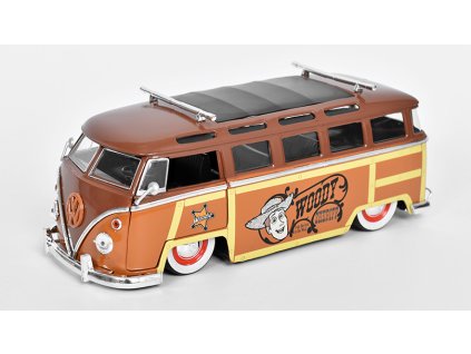 373684 volkswagen t1 samba minibus 1962 s figurkou woody toy story 1 24 jada toys