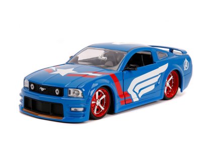380029 ford mustang gt 2006 s figurkou captain america 1 24 jada toys