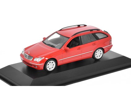 386038 mercedes benz c class break 2001 cervena 1 43 maxichamps