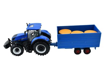 387544 new holland t7 315 hd traktor s privesem na baliky sena 1 32 bburago