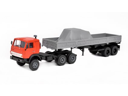 392431 kamaz 5410 tahac s navesem odaz 9370 1 87 rucne vyrobeny model