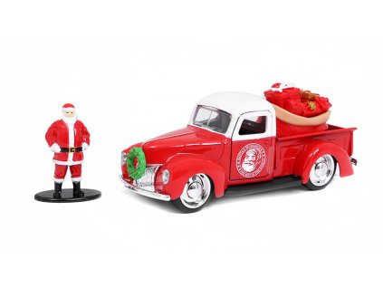 393412 ford pick up 1941 s figurkou santa claus 1 32 jada toys