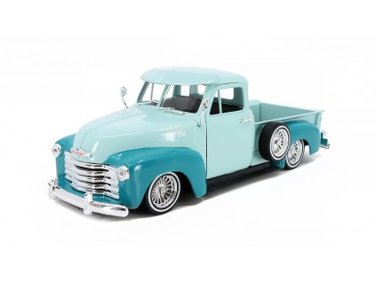 398476 chevrolet 3100 pick up 1953 zelena 1 24 welly