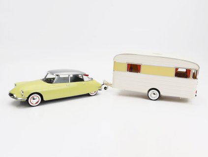 Citroen DS19 1960 + Caravan Digue Panoramic 118 NOREV (2)