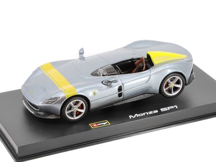 Ferrari Monza SP1 2018 šedá 143 Bburago (3)