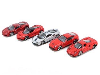 Sada Ferrari 5 ks 488 GTB, Enzo, 488 Pista, F12 Berlinetta, La Ferrari 164 Bburago (3)