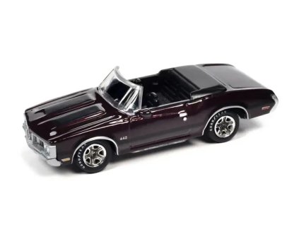 Olds 442 Convertible 1970 červená 164 Johnny Lightning (2)