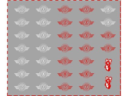 Obtisky na modely 143 Trolejbusový park červený bílý