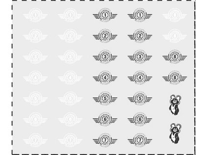 Obtisky na modely 143 Trolejbusový park černý bílý