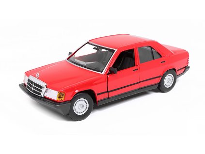 405529 mercedes benz 190 e 2 6 1984 cerveny 1 24 bburago bazarove zbozi