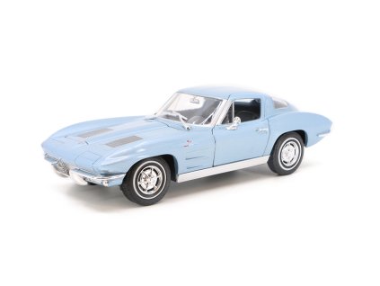 Chevrolet Corvette 1963 modrá 124 Welly (2)