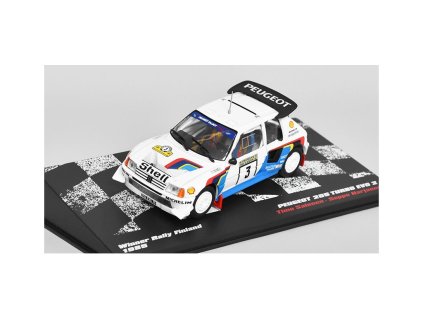 Peugeot 205 Turbo EVO 2 #3 Salonen Harjanne Winner Rally Finland 1985 143 Rallye automobily polský časopis s modelem #39 (1)
