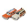 Mercury Woody Wagon 1950 šedý + Cadillac Ambulance 1959 164 Johnny Lightning (1)