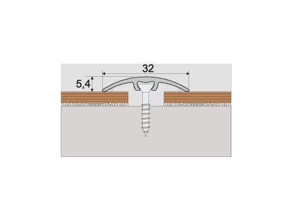 A66 prechodová lišta 3cm narážacia / DUB MOCCA (0,93 m)