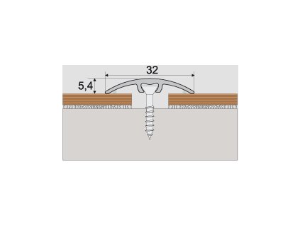 A66 prechodová lišta 3cm narážacia / ŠAMPAŇ (0,93 m)