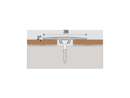 A68 prechodová lišta 3,6cm narážacia / FRÉZIA (2,7 m)