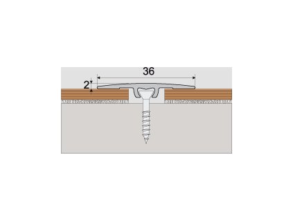 A68 prechodová lišta 3,6cm narážacia / GAŠTAN JAPONSKÝ (2,7 m)