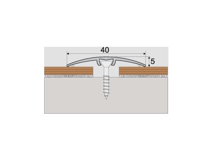 A64 prechodová lišta 4cm narážacia / ŠAMPAŇ (2,7 m)