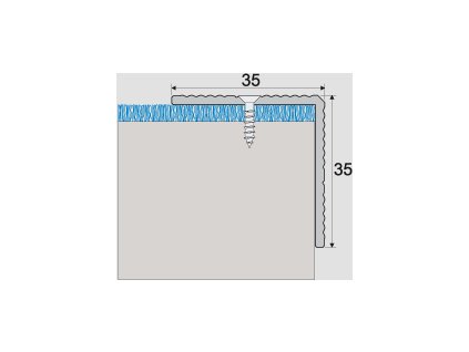 A34 schodový profil 35x35 1