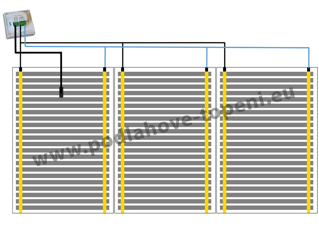 zapojení topné fólie