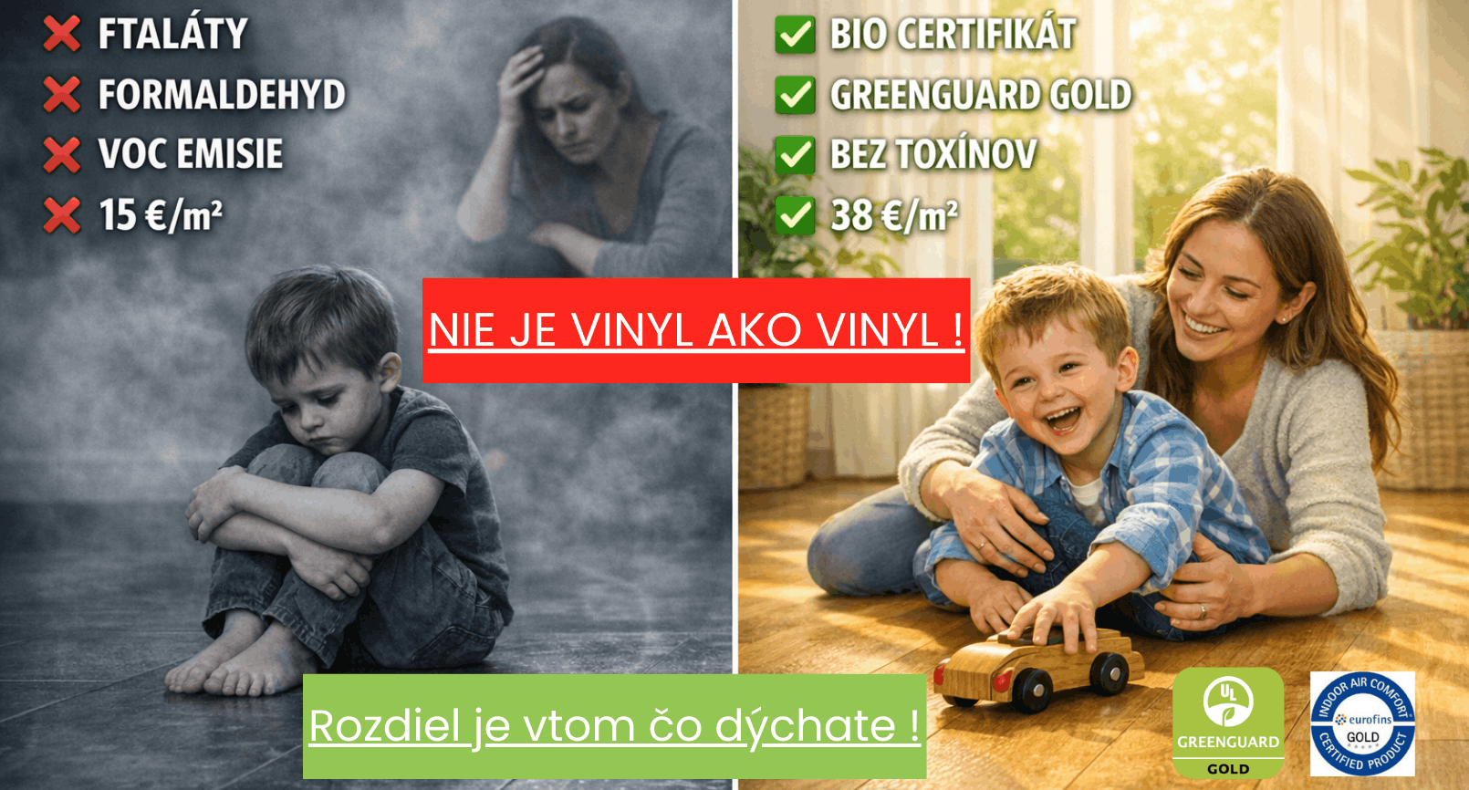 Bezpečný vinyl do domu=zdravie vašej rodiny