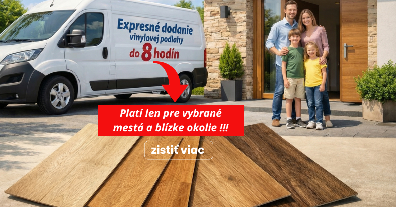 Bratislava vinylová podlaha - doručenie do 8 hodín. Doprava expresne rýchlo