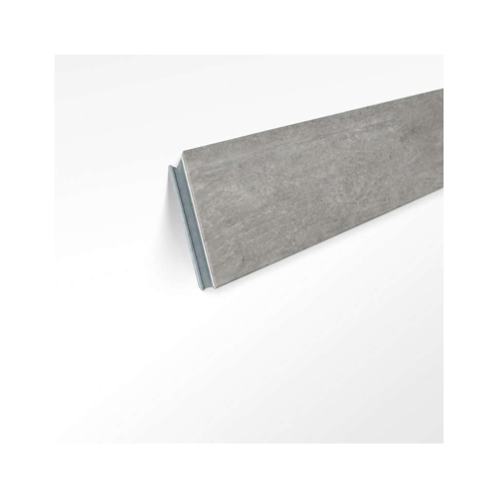 Soklová lišta K40 pro lepené a plovoucí vinylové podlahy Cement stripe světlý 55601 lišta