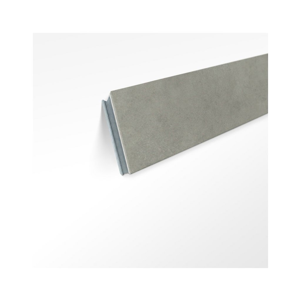 Soklová lišta K40 pro lepené a plovoucí vinylové podlahy Projectline Betón svetlo šedý 55604 lišta