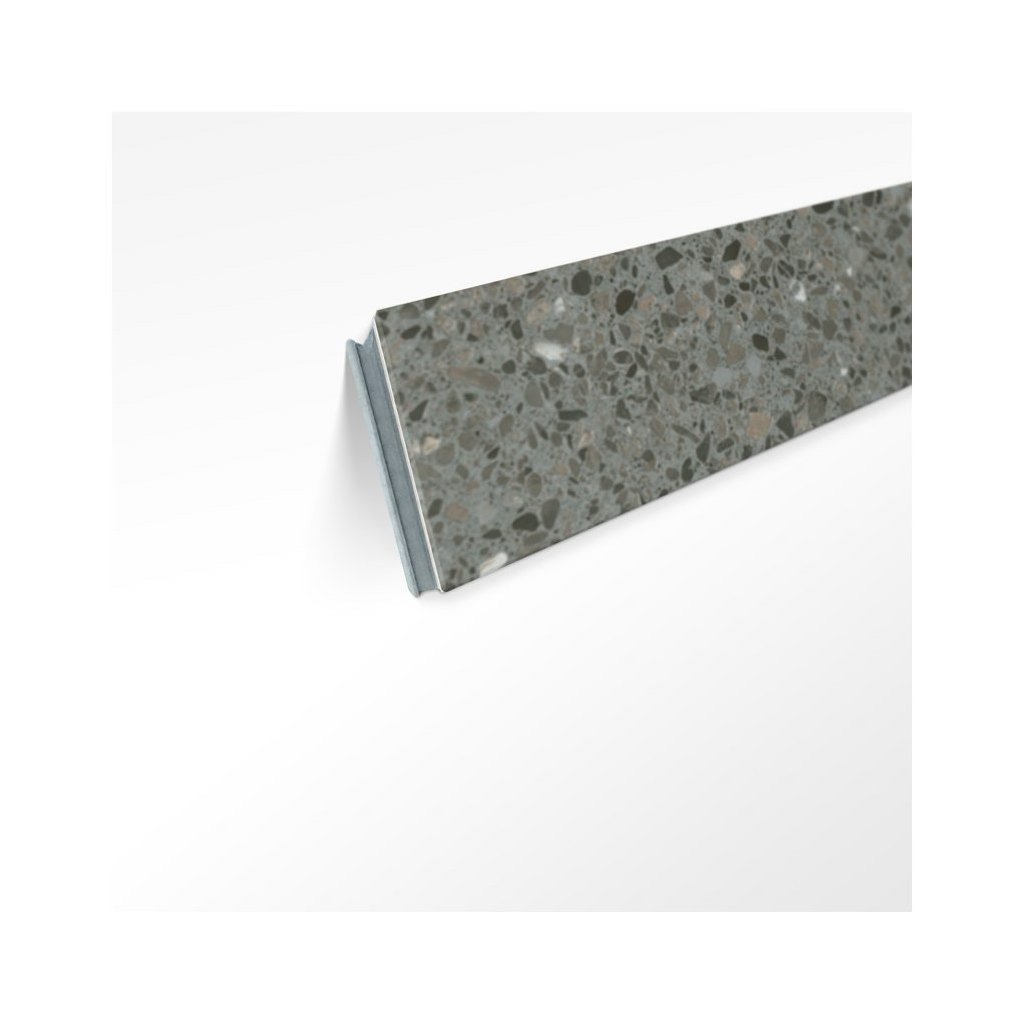 Soklová lišta K40 pro lepené a plovoucí vinylové podlahy Projectline Terrazzo tmavý 55620 lišta (1)