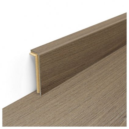 Originální soklová lišta klasická KS56 pro vinylové podlahy Longline Dub kouřový hnědý 1085 (1)