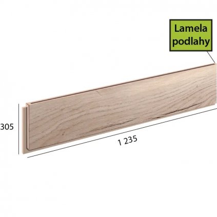 Ecoline step lamela 9522 Dub jesenný krémový podlahovo