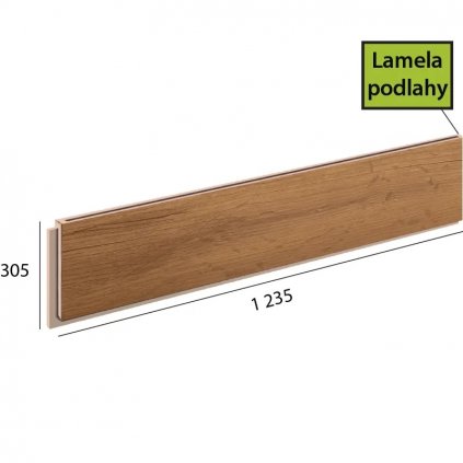 Ecoline step lamela 9564 Dub vita tmavý podlahovo