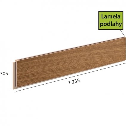 Ecoline step lamela 9593 Dub kráľovský tmavý podlahovo