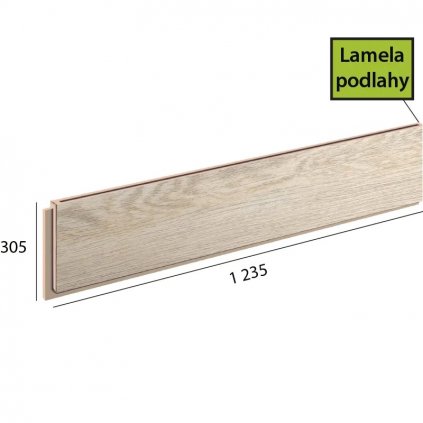 Ecoline step lamela 9500 Dub perleťový bielený podlahovo