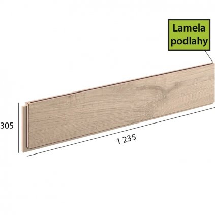 Ecoline step lamela 9520 Dub krémový podlahovo