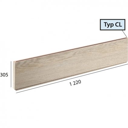 Podstupnica CL 9500 Dub biely perleťový podlahovo
