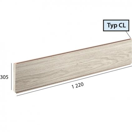 Podstupnica CL 9502 Gaštan bielený podlahovo