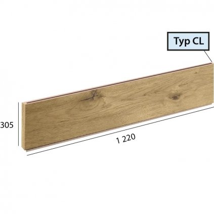 Podstupnica CL 9525 Dub taliansky svetlý podlahovo