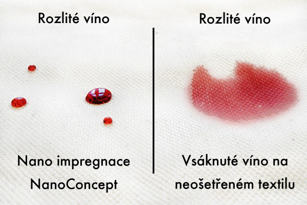impregnace_textilu_rozlite_vino