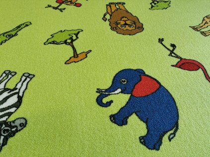 Dětský koberec Zvířata zelený