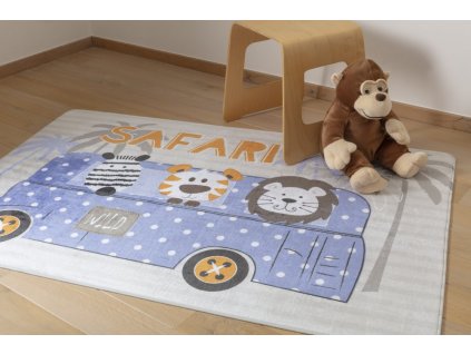 Dětský koberec Ultrasoft safari bus 1914 (Varianta 90x130 cm-SLEVA)