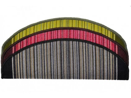 Koberce na schody Carnaby (půlkruh-obdélník) (Varianta Fialova 24x65 cm půlkruh-SLEVA-2 ks)
