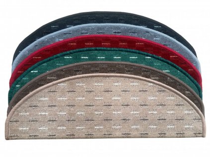 Schodišťové nášlapy Valencia (půlkruh-obdélník) (Varianta Valencia zelená půlkruh 28x65 cm- SLEVA - posl.6 ks)