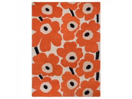 Designový vlněný koberec Marimekko Unikko oranžový Brink & Campman