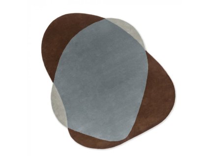Designový vlněný koberec B&C Element Chad brown - blue  087705 Brink & Campman (Varianta 140x165)