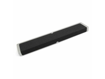 Černo-žlutý hliníkový protiskluzový nášlap na schody FLOMA Hazard Bolt Down Plate - 63,5 x 12 x 4,5 cm a tloušťka 1,6 mm